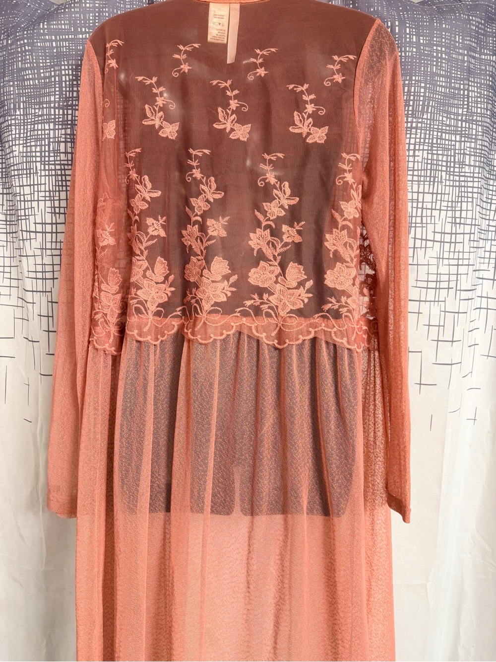 Forgotten Grace Sheer Lace Overlay - Rose